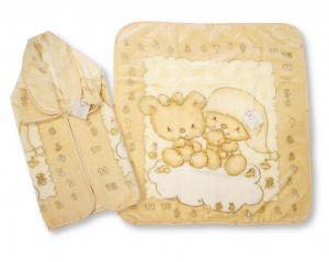 Hooded Bear Fleece Wrap