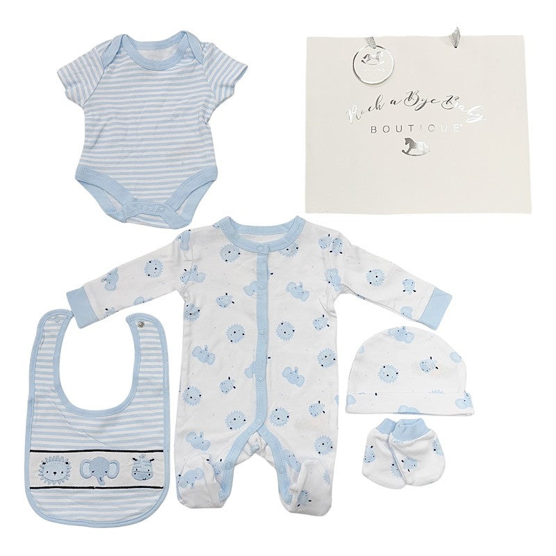 Baby Boys’ 5-Piece Gift Set – Blue
