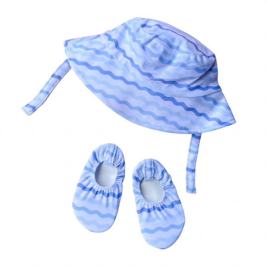 “Waves” Sun Hat & Non-Slip Shoes Set